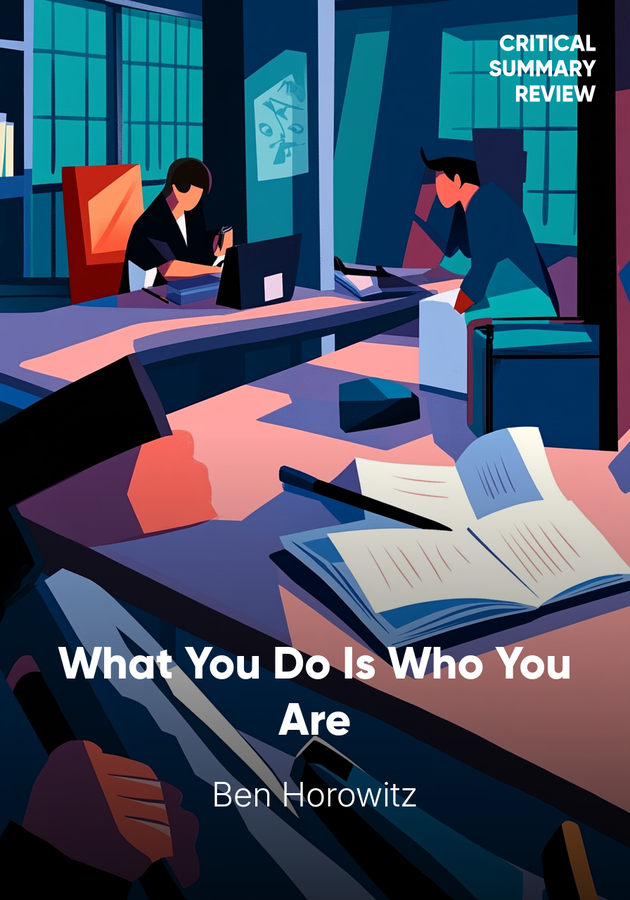 Book cover of What You Do Is Who You Are by Ben Horowitz — critical summary review on 12min