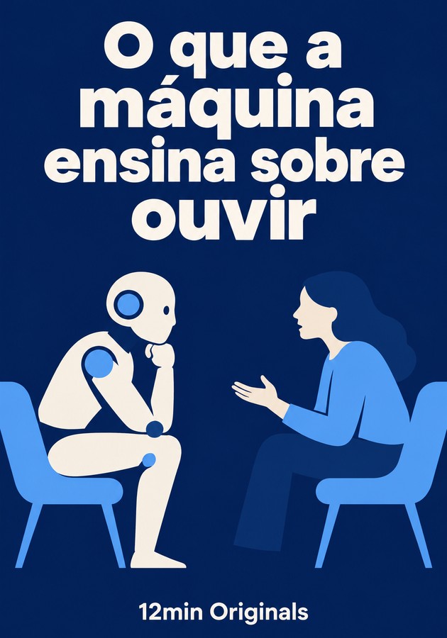 Capa do livro O que a máquina ensina sobre ouvir, de 12min Originals — resumo e resenha crítica no 12min