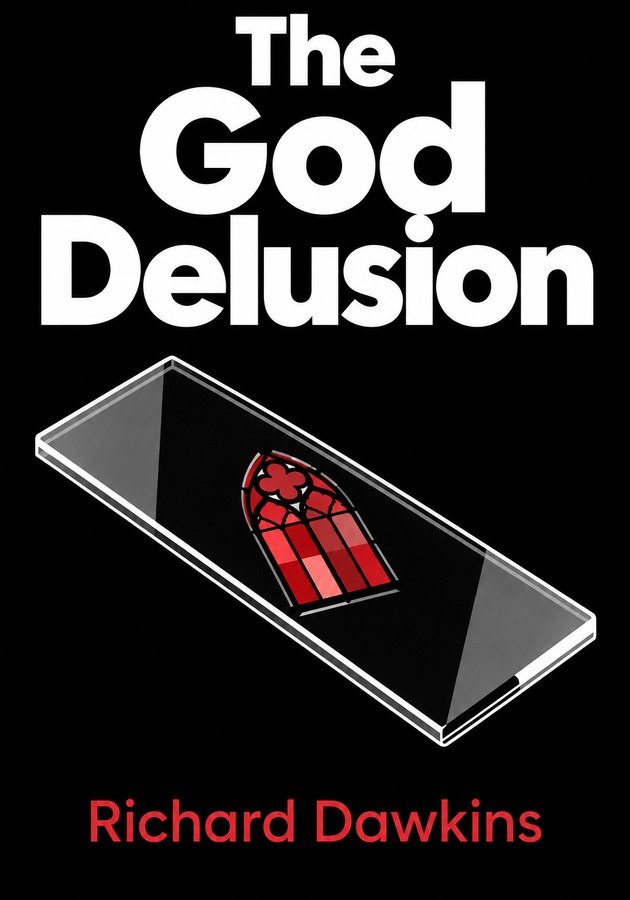 Book cover of The God Delusion by Richard Dawkins — critical summary review on 12min