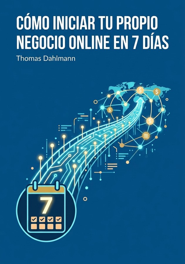 Portada del libro Cómo Iniciar Tu Propio Negocio Online En 7 Días, de Thomas Dahlmann — resumen crítico y reseña en 12min