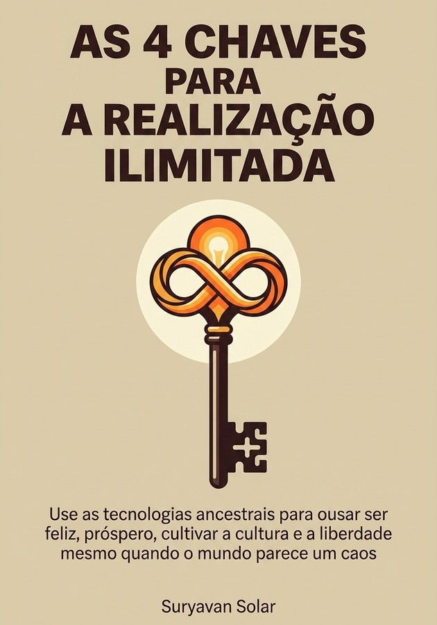 Capa do livro As 4 Chaves para a Realização Ilimitada, de Suryavan Solar — resumo e resenha crítica no 12min