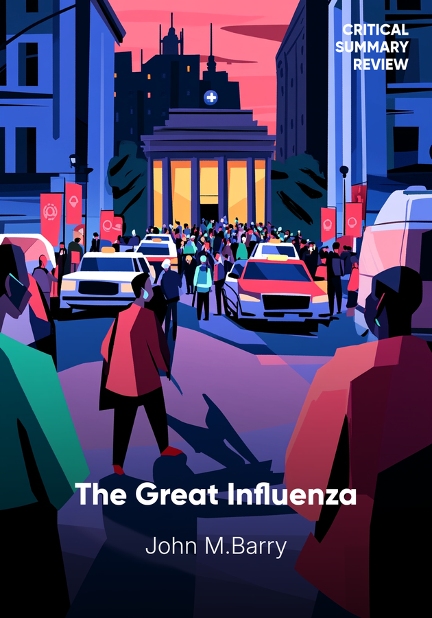 Book cover of The Great Influenza by John M.Barry — critical summary review on 12min