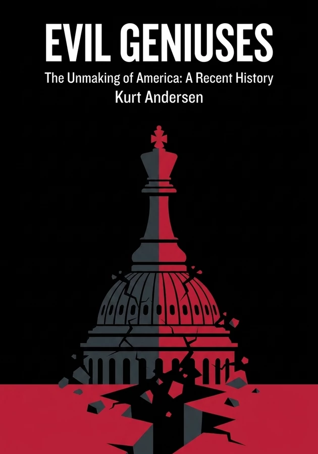 Book cover of Evil Geniuses by Kurt Andersen — critical summary review on 12min