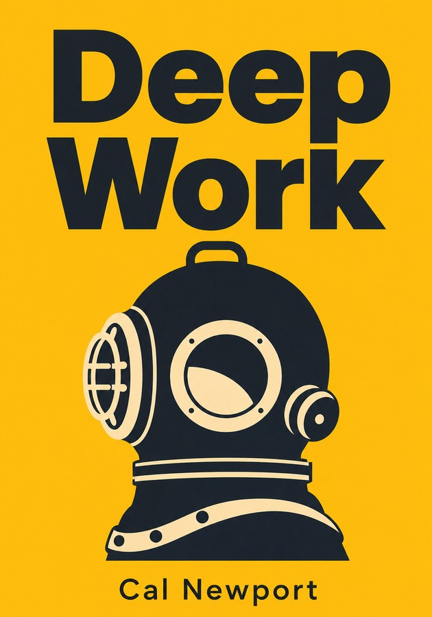 Capa do livro Deep Work, de Cal Newport — resumo e resenha crítica no 12min