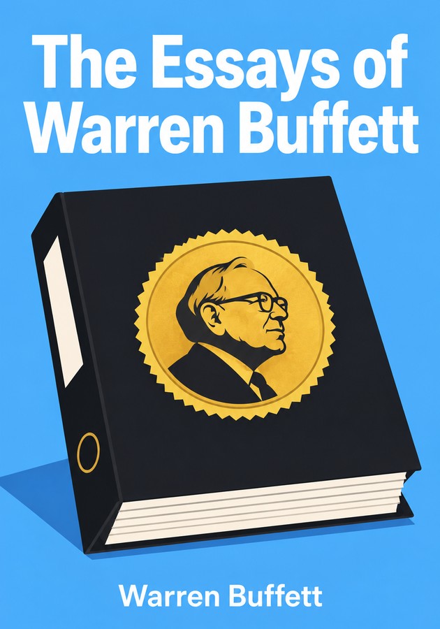 Book cover of The Essays of Warren Buffett by Warren Buffett — critical summary review on 12min