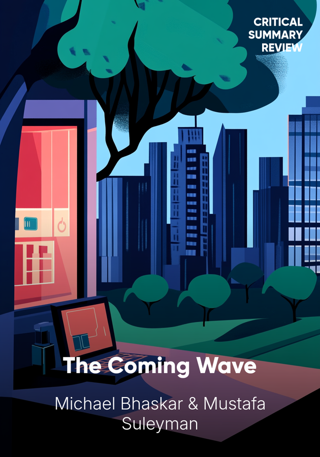Book cover of The Coming Wave by Mustafa Suleyman & Michael Bhaskar — critical summary review on 12min