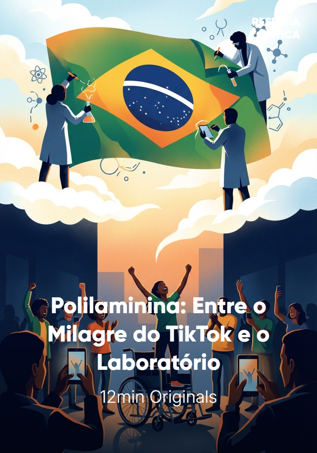 Capa do livro Polilaminina: Entre o Milagre do TikTok e o Laboratório, de 12min Originals — resumo e resenha crítica no 12min
