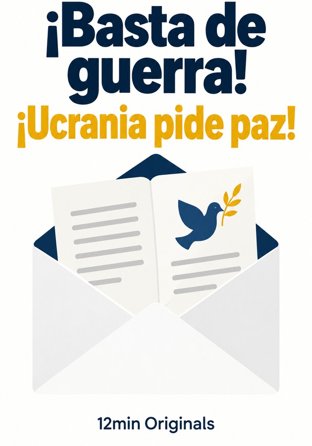 Portada del libro ¡Basta de guerra! ¡Ucrania pide paz!, de 12min Originals — resumen crítico y reseña en 12min