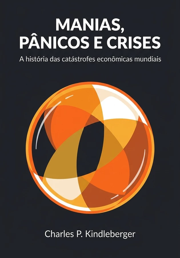 Capa do livro Manias, Pânicos e Crises, de Charles P. Kindleberger — resumo e resenha crítica no 12min