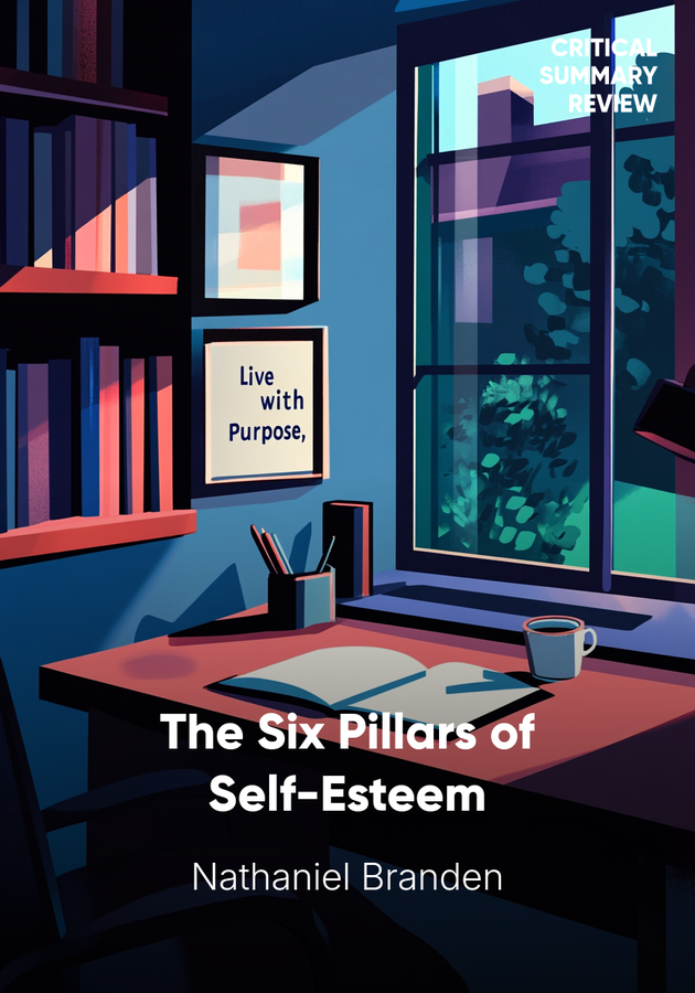 Book cover of The Six Pillars of Self-Esteem by Nathaniel Branden — critical summary review on 12min
