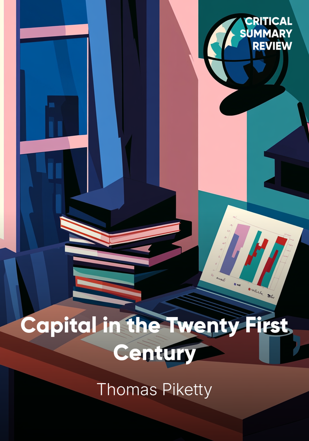 Book cover of Capital in the Twenty First Century by Thomas Piketty — critical summary review on 12min