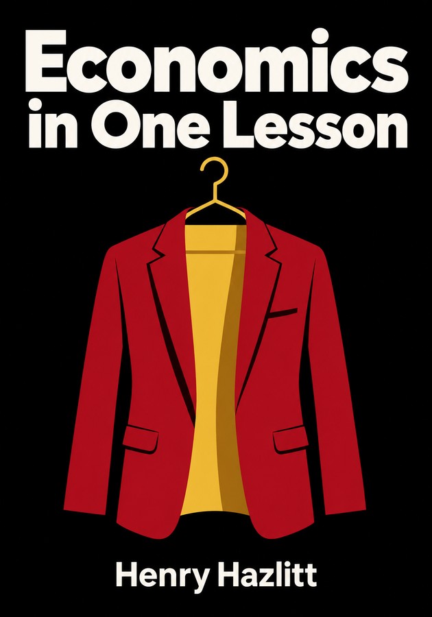 Book cover of Economics in One Lesson by Henry Hazlitt — critical summary review on 12min