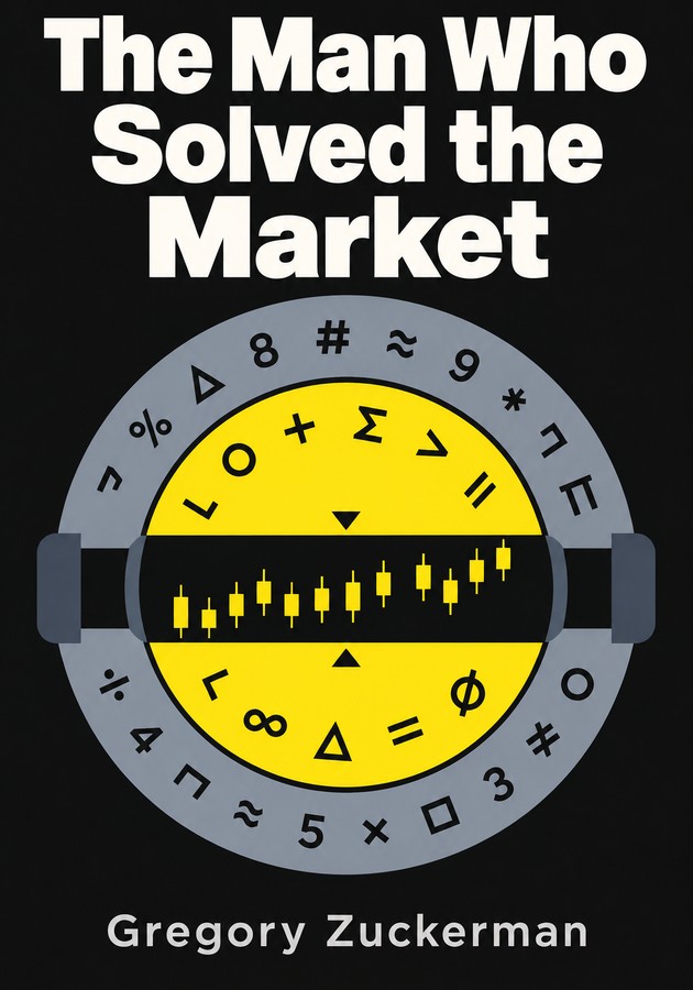 Book cover of The Man Who Solved the Market by Gregory Zuckerman — critical summary review on 12min
