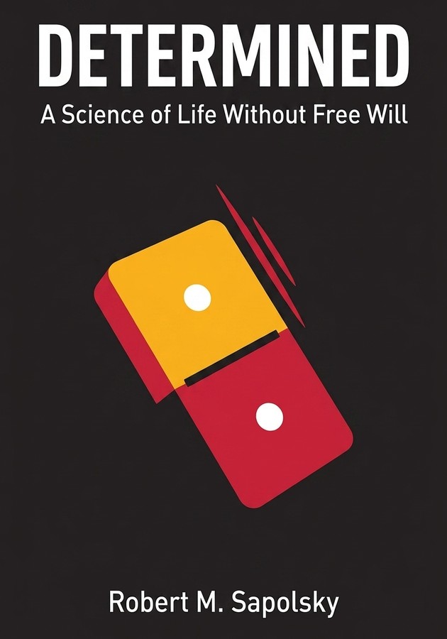 Book cover of Determined by Robert M. Sapolsky — critical summary review on 12min