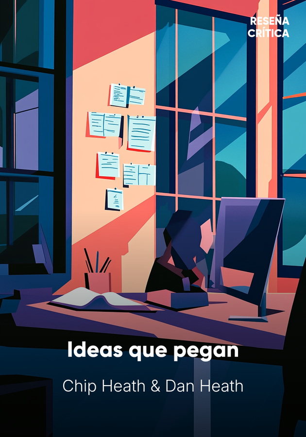 Portada del libro Ideas que pegan, de Chip Heath & Dan Heath — resumen crítico y reseña en 12min