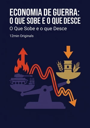 Capa do livro Economia de Guerra: O Que Sobe e o que Desce, de 12min Originals — resumo e resenha crítica no 12min