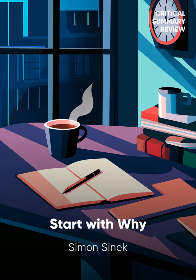 Book cover of Start with Why by Simon Sinek — critical summary review on 12min