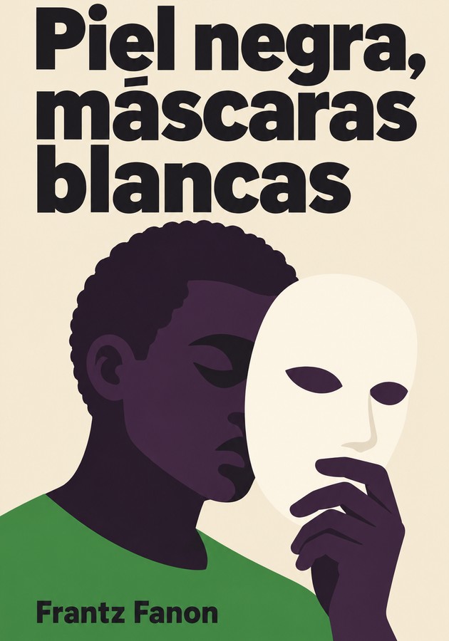 Portada del libro Piel negra, máscaras blancas, de Frantz Fanon — resumen crítico y reseña en 12min