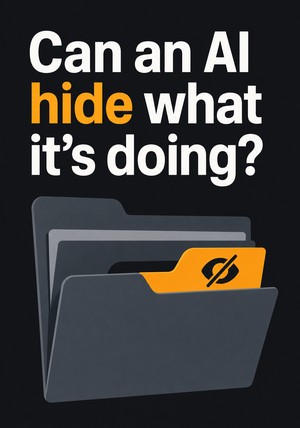 Book cover of Can an AI hide what it’s doing? by 12min Originals — critical summary review on 12min