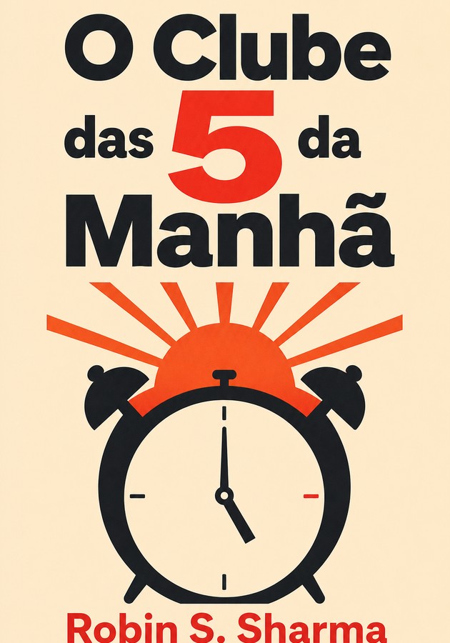 Capa do livro O Clube das 5 da Manhã , de Robin S. Sharma — resumo e resenha crítica no 12min