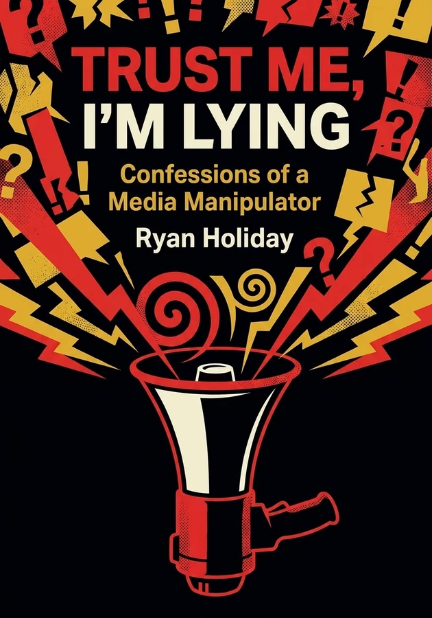 Book cover of Trust Me, I'm Lying by Ryan Holiday — critical summary review on 12min