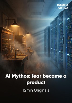 Book cover of AI Mythos: fear became a product by 12min Originals — critical summary review on 12min