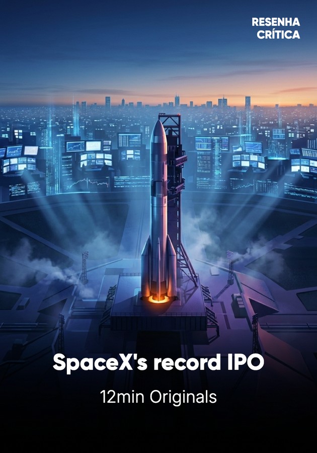 Book cover of SpaceX's record IPO and the math that doesn't add up by 12min Originals — critical summary review on 12min