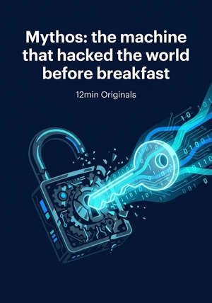 Book cover of Mythos: the machine that hacked the world before breakfast by 12min Originals — critical summary review on 12min