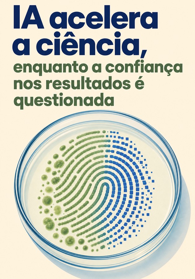 Capa do livro IA acelera a ciência, enquanto a confiança nos resultados é questionada, de 12min Originals — resumo e resenha crítica no 12min