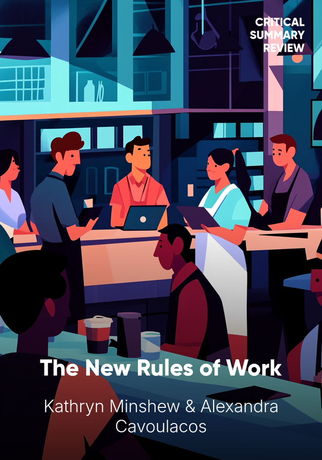 Book cover of The New Rules of Work by Alexandra Cavoulacos & Kathryn Minshew — critical summary review on 12min