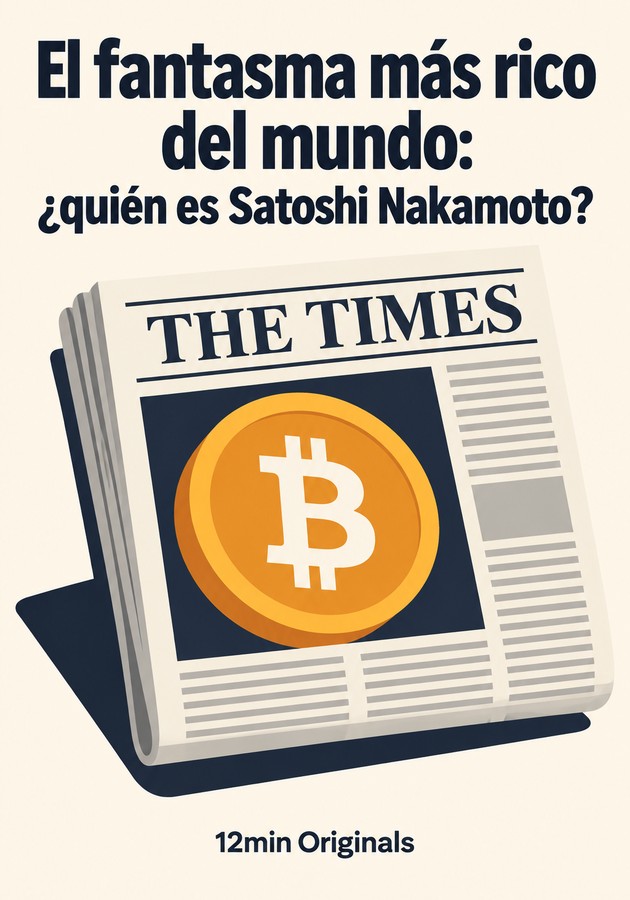 Portada del libro El fantasma más rico del mundo: ¿quién es Satoshi Nakamoto?, de 12min Originals — resumen crítico y reseña en 12min
