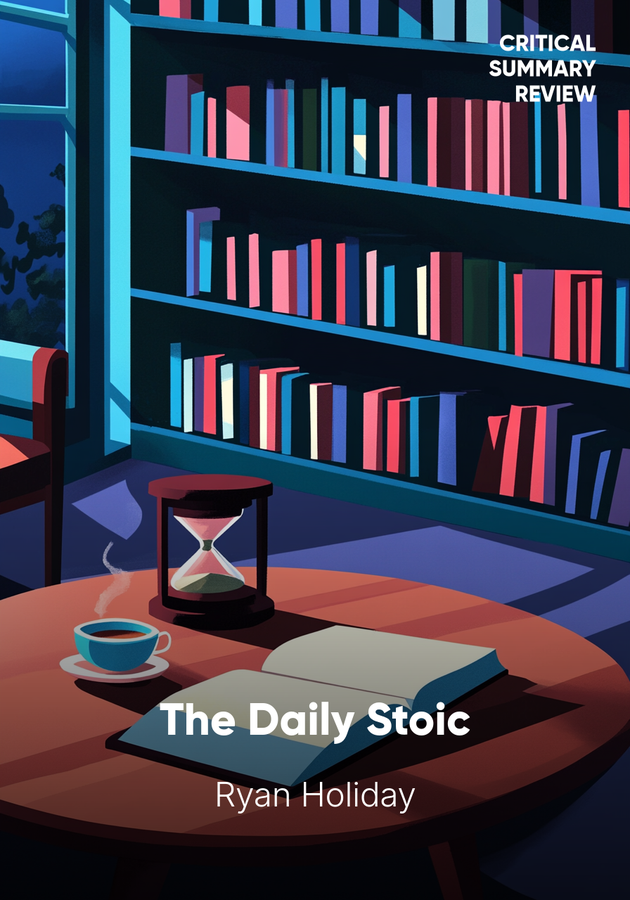 Book cover of The Daily Stoic by Ryan Holiday — critical summary review on 12min