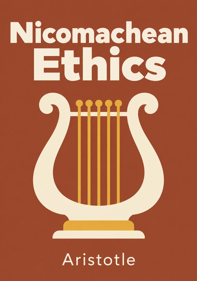 Book cover of Nicomachean Ethics  by Aristotle — critical summary review on 12min