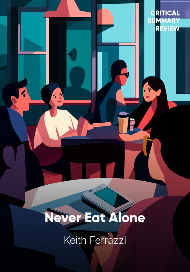 Book cover of Never Eat Alone by Keith Ferrazzi — critical summary review on 12min
