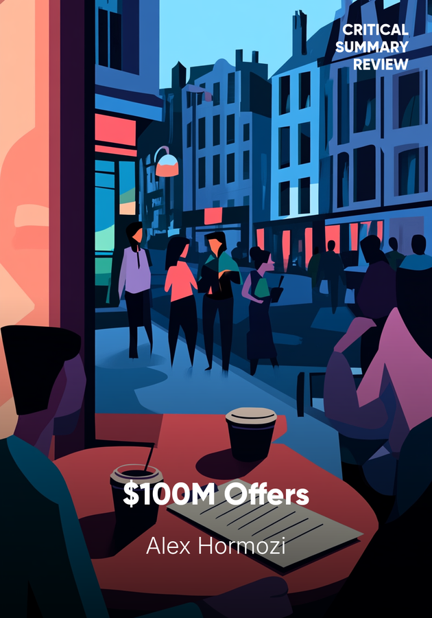 Book cover of $100M Offers by Alex Hormozi — critical summary review on 12min
