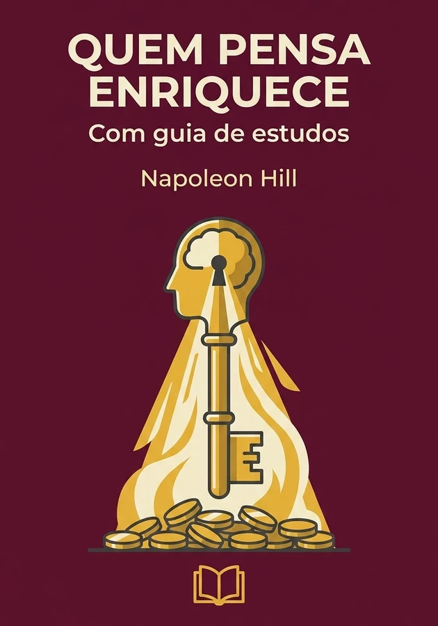 Capa do livro Quem Pensa Enriquece, de Napoleon Hill — resumo e resenha crítica no 12min