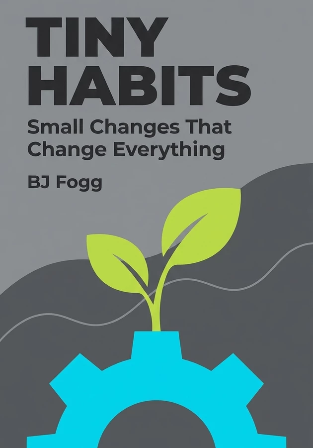Book cover of Tiny Habits by BJ Fogg — critical summary review on 12min