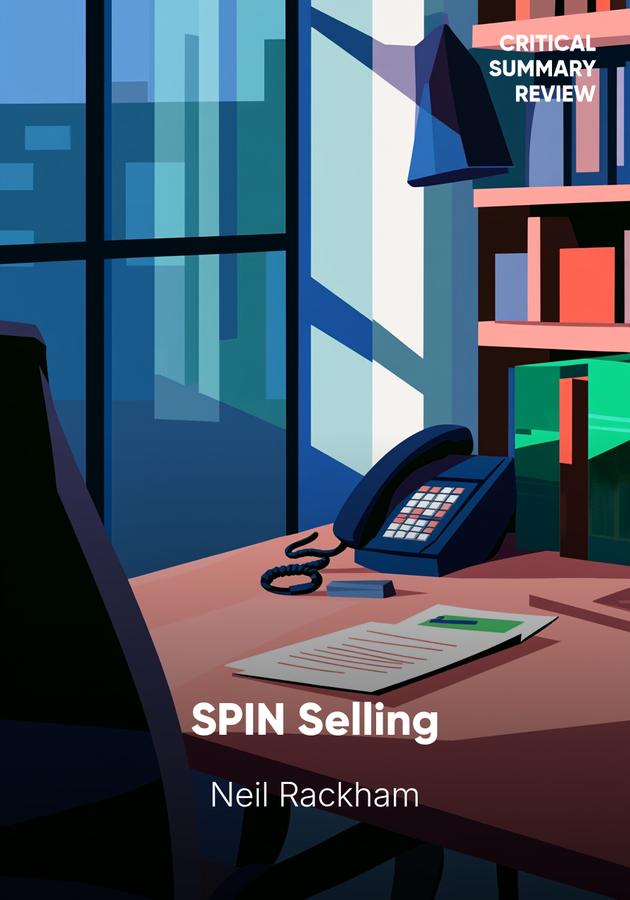 Book cover of SPIN Selling by Neil Rackham — critical summary review on 12min