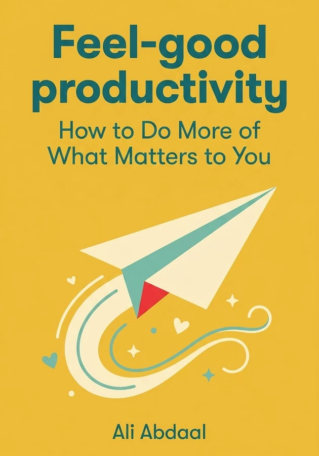 Capa do livro Feel-good productivity, de Ali Abdaal  — resumo e resenha crítica no 12min
