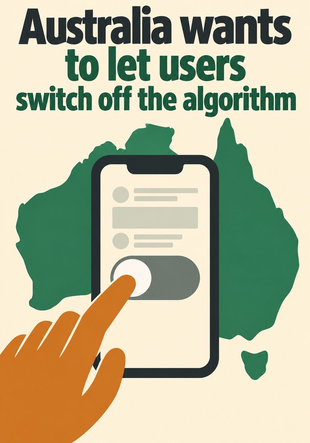 Book cover of Australia wants to let users switch off the algorithm by 12min Originals — critical summary review on 12min