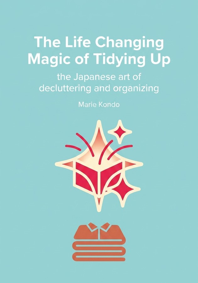 Book cover of The Life Changing Magic of Tidying Up by Marie Kondo — critical summary review on 12min