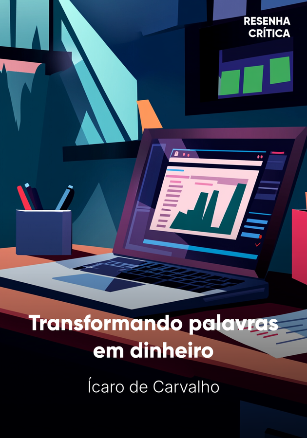 Capa do livro Transformando palavras em dinheiro, de Ícaro de Carvalho — resumo e resenha crítica no 12min