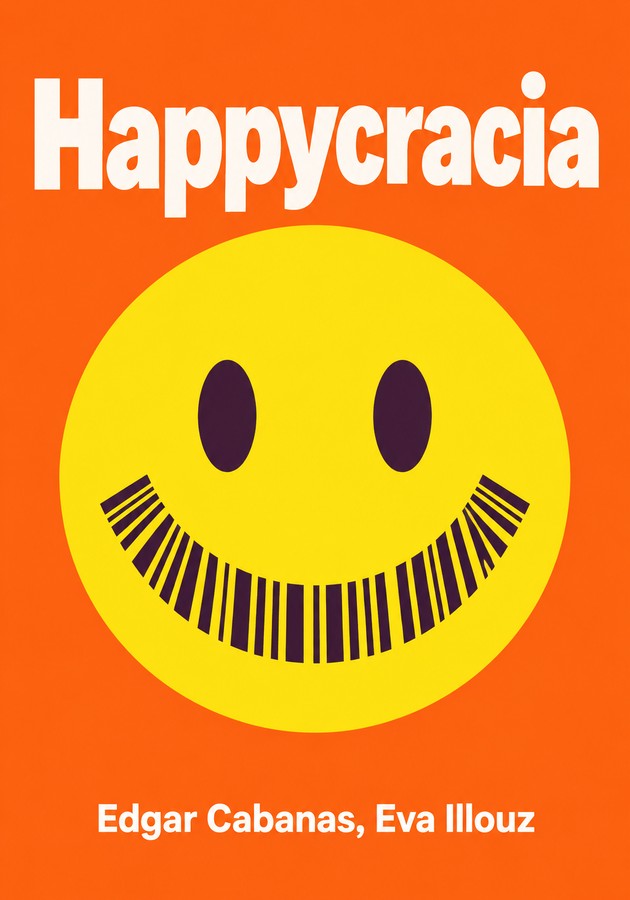Portada del libro Happycracia , de Edgar Cabanas & Eva Illouz — resumen crítico y reseña en 12min