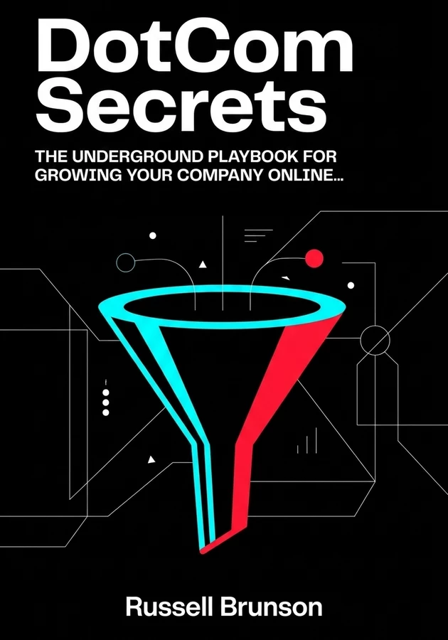 Book cover of DotCom Secrets by Russell Brunson — critical summary review on 12min