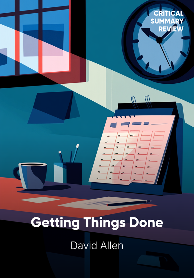 Book cover of Getting Things Done by David Allen — critical summary review on 12min