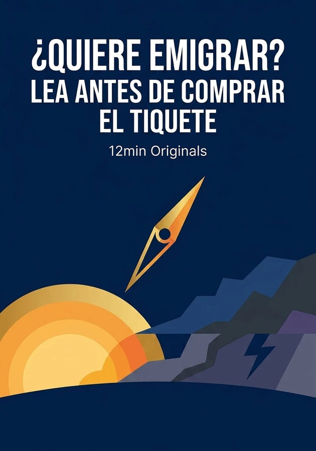 Portada del libro ¿Quiere emigrar? Lea antes de comprar el tiquete, de 12min Originals — resumen crítico y reseña en 12min