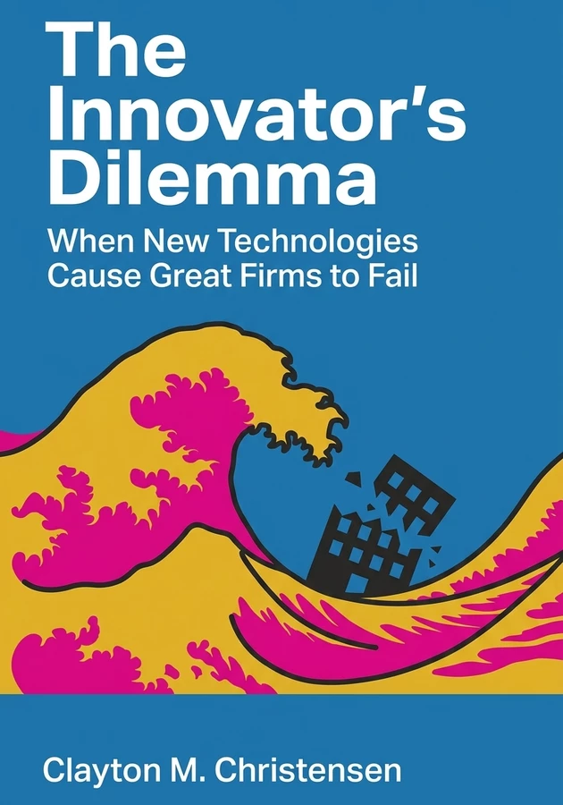 Book cover of The Innovator’s Dilemma by Clayton M. Christensen — critical summary review on 12min