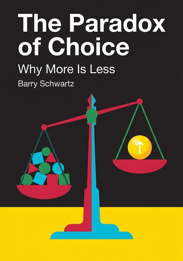 Book cover of The Paradox of Choice by Barry Schwartz — critical summary review on 12min