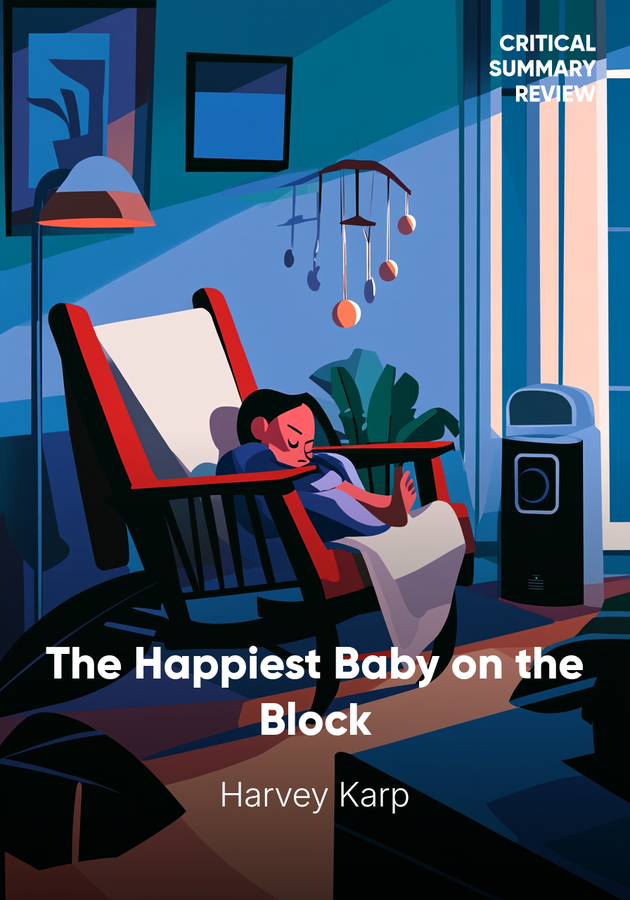 Book cover of The Happiest Baby on the Block by Harvey Karp — critical summary review on 12min