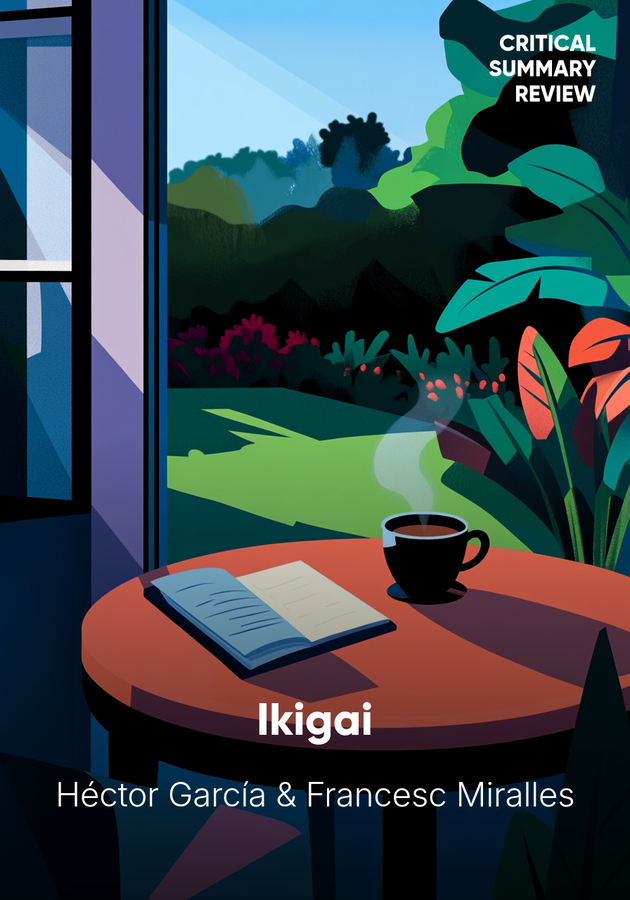 Book cover of Ikigai by Francesc Miralles & Héctor García — critical summary review on 12min